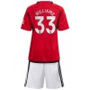 Conjunto (Camiseta+Pantalón Corto) Manchester United Williams 33 Primera Equipación 23-24 - Niño